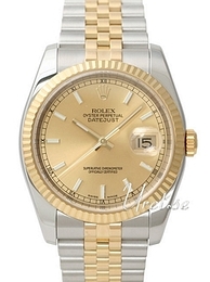 Rolex Datejust Gold/Steel Żółte złoto/18 karatowe żółte złoto Ø36 mm 116233-0151