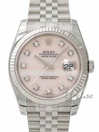 Rolex Datejust Steel Biały/Stal Ø36 mm 116234-0104