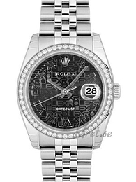 Rolex Datejust Lady 36 mm Czarny/Stal Ø36 mm 116244/4