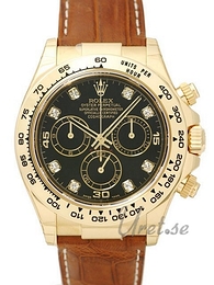 Rolex Daytona Czarny/Skóra Ø40 mm 116518/10