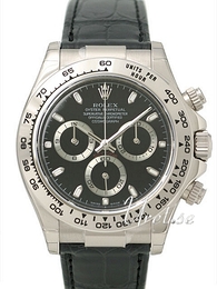 Rolex Daytona Czarny/Skóra Ø40 mm 116519/10