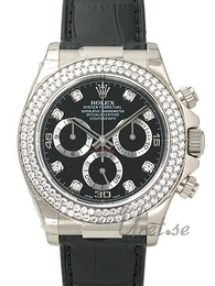 Rolex Daytona Czarny/Skóra Ø40 mm 116589/3