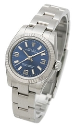 Rolex Lady Oyster Perpetual Niebieski/Stal Ø26 mm 176234/2
