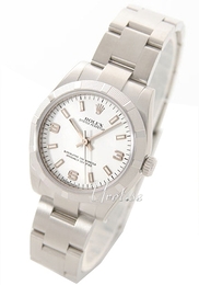 Rolex Oyster Perpetual Midsize Biały/Stal Ø31 mm 177210/5