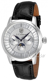 S.Coifman Dress Srebrny/Skóra Ø43 mm SC0210