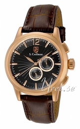 S.Coifman Dress Czarny/Skóra Ø43 mm SC0265