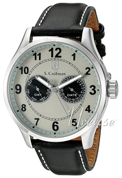 S.Coifman Dress Srebrny/Skóra Ø44 mm SC0315