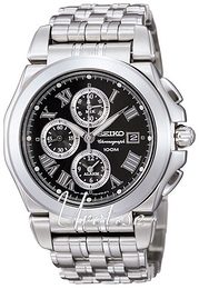 Seiko Chronograph Czarny/Stal SNA525P1