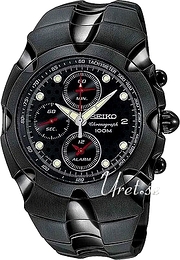 Seiko Chronograph Czarny/Stal Ø41 mm SNA765P1