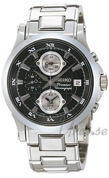 Seiko Premier Czarny/Stal Ø40 mm SNA585P1