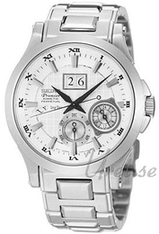 Seiko Premier Biały/Stal Ø40 mm SNP001P1