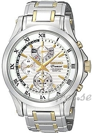 Seiko Premier Biały/Stal Ø45 mm SPC052P1
