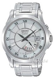 Seiko Premier Srebrny/Stal Ø42 mm SRN001P1