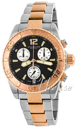 Stührling Original Aquadiver Regatta Czarny/Stal w kolorze różowego złota Ø40 mm 79BB.332421
