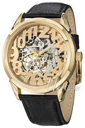 Stührling Original Legacy Delphi Żółte złoto/Skóra Ø45 mm 912.02