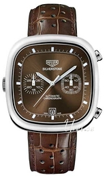 TAG Heuer Silverstone Brązowy/Skóra 42x42 mm CAM2111.FC6259