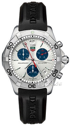 TAG Heuer Aquaracer Chronograph Srebrny/Guma Ø41 mm CAF1111.FT8010