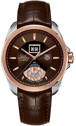 TAG Heuer Grand Carrera Brązowy/Skóra Ø42.5 mm WAV5153.FC6231