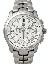 TAG Heuer Link Chronograph Biały/Stal Ø42 mm CT511B.BA0564