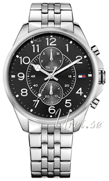 Tommy Hilfiger Dean Czarny/Stal Ø46.5 mm 1791276