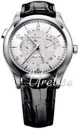 Zenith Srebrny/Skóra Ø44 mm 03.0520.683.01.C492